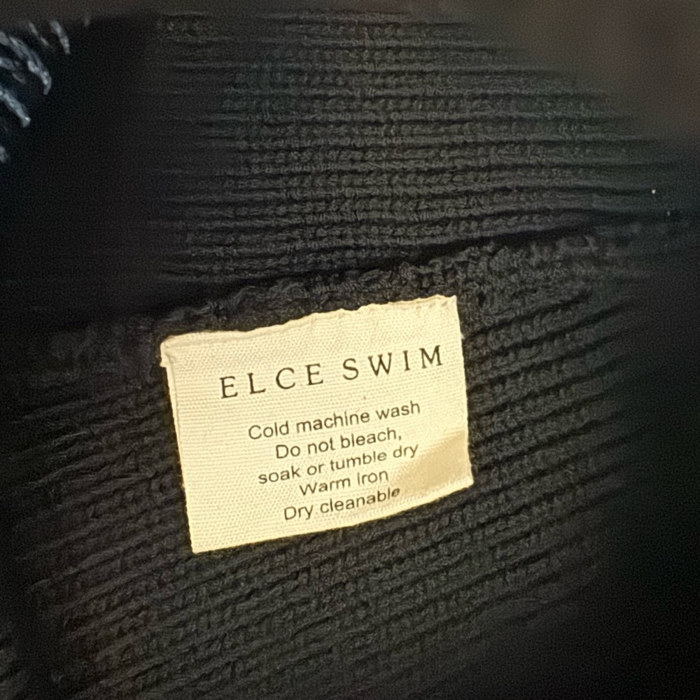 Elce Swim Sol Ribbed Black Knit Shorts Australian Brand Swim Cover Size Small - Picture 5 of 10